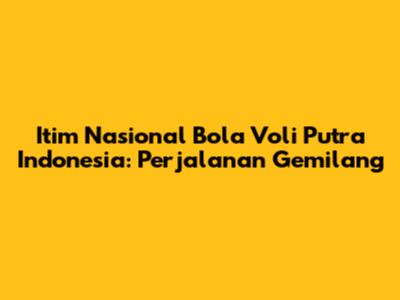**Itim Nasional Bola Voli Putra Indonesia: Perjalanan Gemilang**