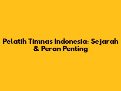 **Pelatih Timnas Indonesia: Sejarah & Peran Penting**