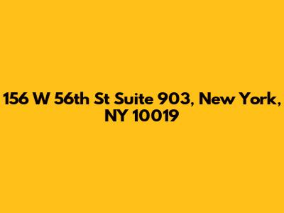 156 W 56th St Suite 903, New York, NY 10019