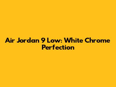 Air Jordan 9 Low: White Chrome Perfection