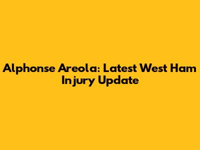 Alphonse Areola: Latest West Ham Injury Update