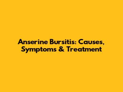 Anserine Bursitis: Causes, Symptoms & Treatment