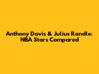 Anthony Davis & Julius Randle: NBA Stars Compared