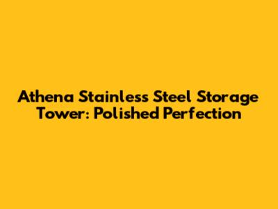 Athena Stainless Steel Storage Tower: Polished Perfection