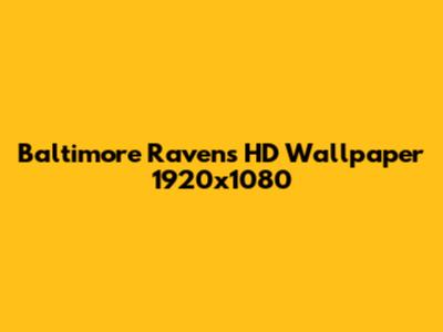 Baltimore Ravens HD Wallpaper 1920x1080