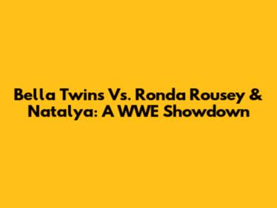 Bella Twins Vs. Ronda Rousey & Natalya: A WWE Showdown