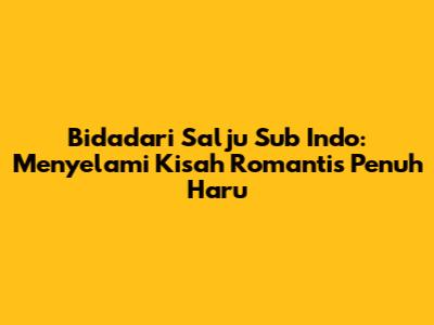 Bidadari Salju Sub Indo: Menyelami Kisah Romantis Penuh Haru