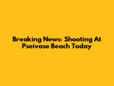 Breaking News: Shooting At Pseivase Beach Today