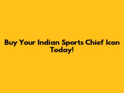 Buy Your Indian Sports Chief Icon Today!