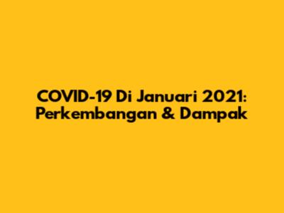 COVID-19 Di Januari 2021: Perkembangan & Dampak
