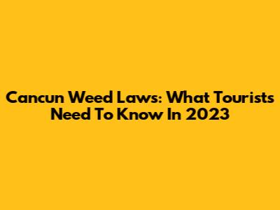Cancun Weed Laws: What Tourists Need To Know In 2023