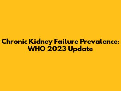 Chronic Kidney Failure Prevalence: WHO 2023 Update