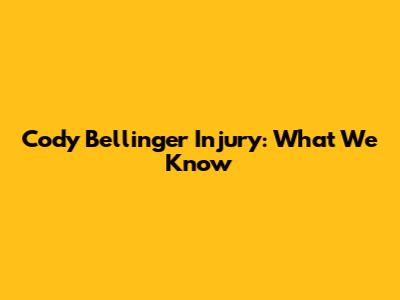 Cody Bellinger Injury: What We Know