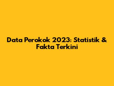 Data Perokok 2023: Statistik & Fakta Terkini