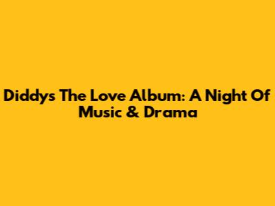 Diddy's 'The Love Album': A Night Of Music & Drama