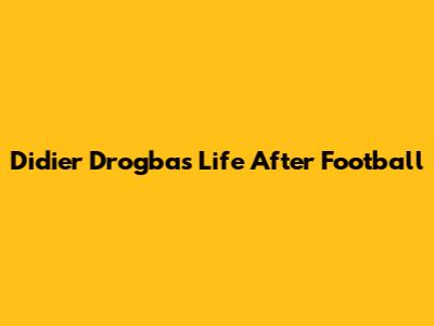 Didier Drogba's Life After Football