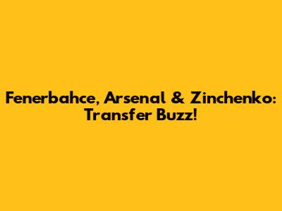Fenerbahce, Arsenal & Zinchenko: Transfer Buzz!