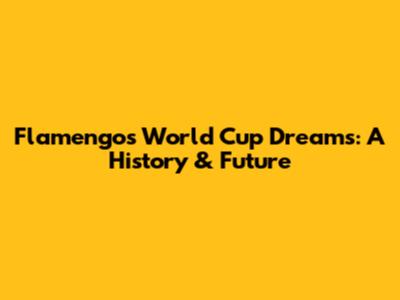 Flamengo's World Cup Dreams: A History & Future
