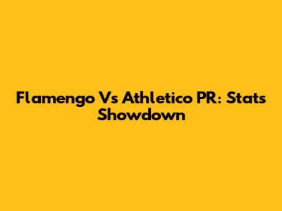 Flamengo Vs Athletico PR: Stats Showdown