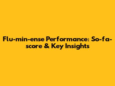 Flu-min-ense Performance: So-fa-score & Key Insights