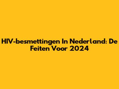 HIV-besmettingen In Nederland: De Feiten Voor 2024