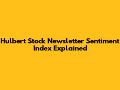 Hulbert Stock Newsletter Sentiment Index Explained