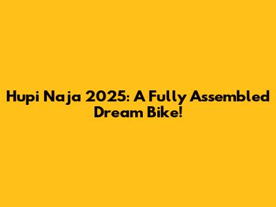 Hupi Naja 2025: A Fully Assembled Dream Bike!
