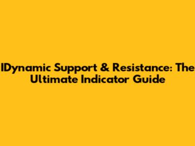 IDynamic Support & Resistance: The Ultimate Indicator Guide