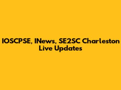 IOSCPSE, INews, SE2SC Charleston Live Updates