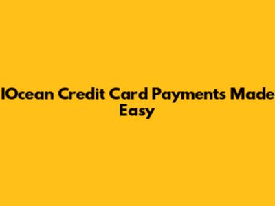 IOcean Credit Card Payments Made Easy