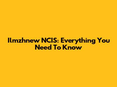 Ilmzhnew NCIS: Everything You Need To Know