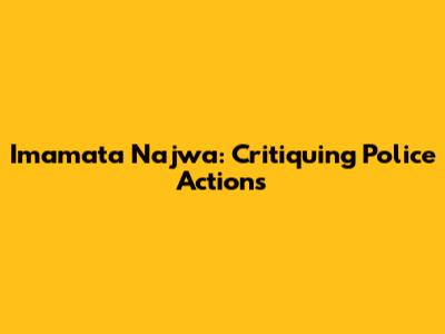 Imamata Najwa: Critiquing Police Actions