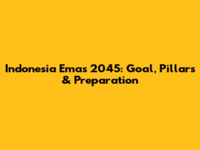 Indonesia Emas 2045: Goal, Pillars & Preparation