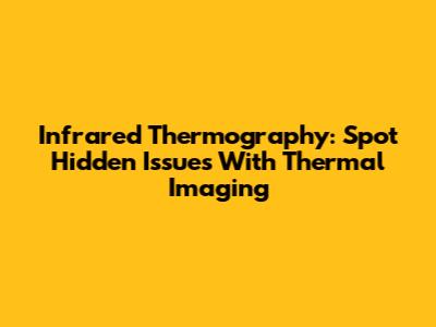 Infrared Thermography: Spot Hidden Issues With Thermal Imaging