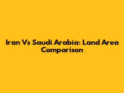 Iran Vs Saudi Arabia: Land Area Comparison