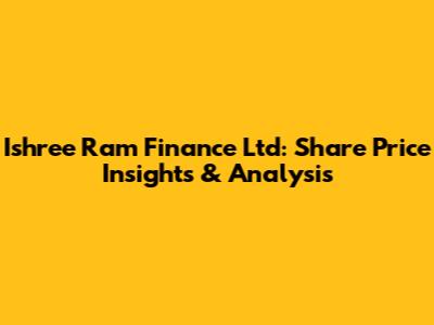 Ishree Ram Finance Ltd: Share Price Insights & Analysis