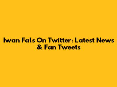 Iwan Fals On Twitter: Latest News & Fan Tweets