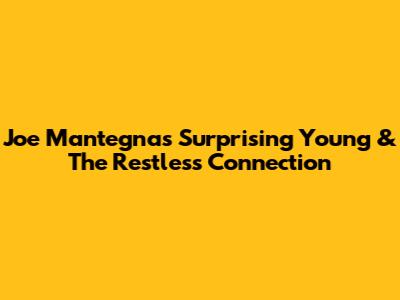 Joe Mantegna's Surprising Young & The Restless Connection