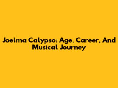 Joelma Calypso: Age, Career, And Musical Journey