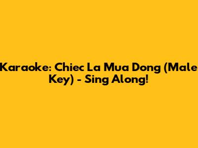 Karaoke: Chiec La Mua Dong (Male Key) - Sing Along!