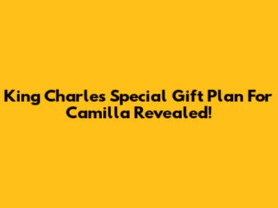 King Charles' Special Gift Plan For Camilla Revealed!