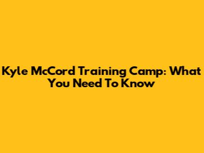 Kyle McCord Training Camp: What You Need To Know