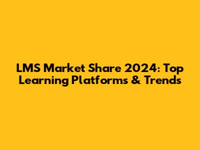 LMS Market Share 2024: Top Learning Platforms & Trends