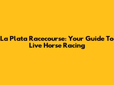 La Plata Racecourse: Your Guide To Live Horse Racing
