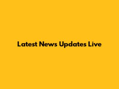 Latest News Updates Live
