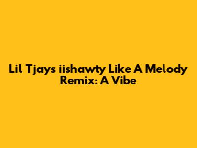 Lil Tjay's "iishawty Like A Melody" Remix: A Vibe