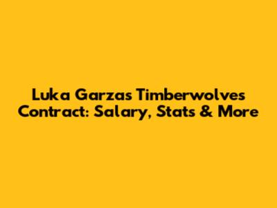 Luka Garza's Timberwolves Contract: Salary, Stats & More
