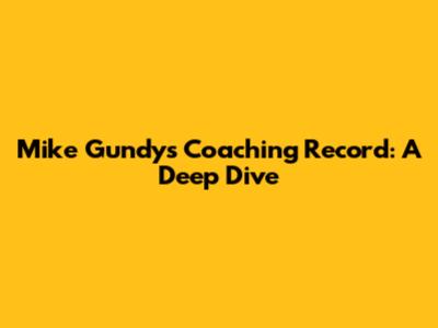 Mike Gundy's Coaching Record: A Deep Dive