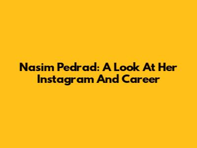 Nasim Pedrad: A Look At Her Instagram And Career