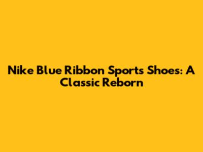 Nike Blue Ribbon Sports Shoes: A Classic Reborn